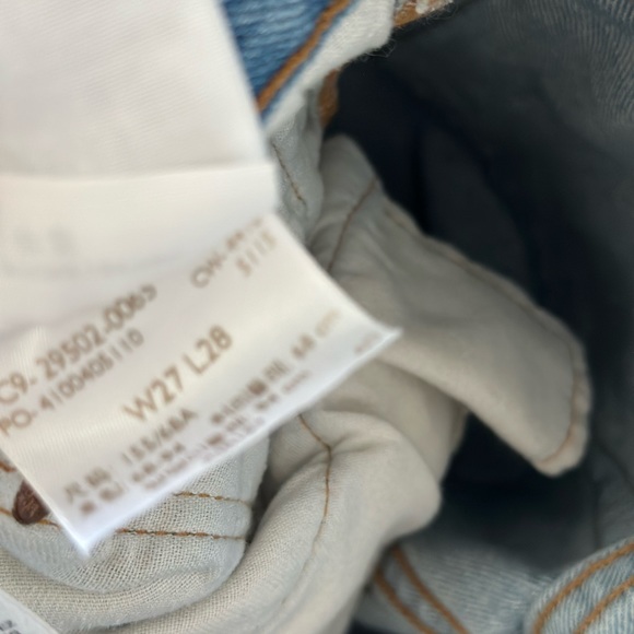 LEVI'S Premium 501 S Jeans Women's W27/L28 High Rise Ripped Distressed - Picture 6 of 11